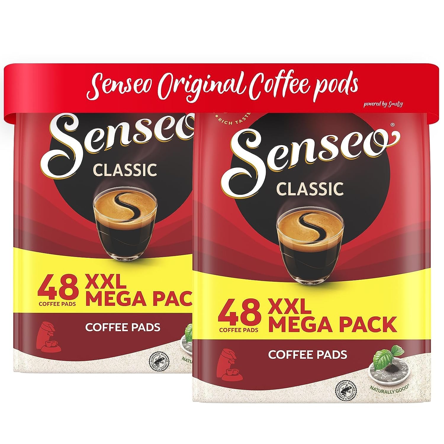 Senseo Regular / Classic Roast, New Design, Pack of 2, 2 X 48 Coffee Pods by Senseo