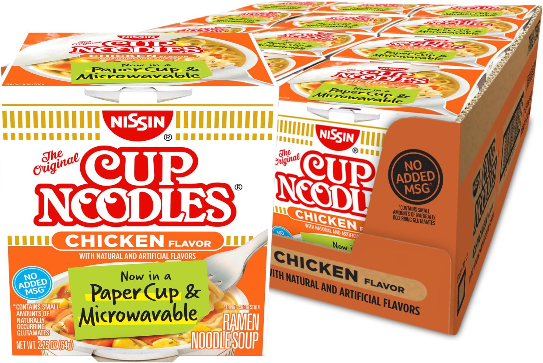 Nissin Cup Noodles Chicken, 64 Gram, Pack of 12