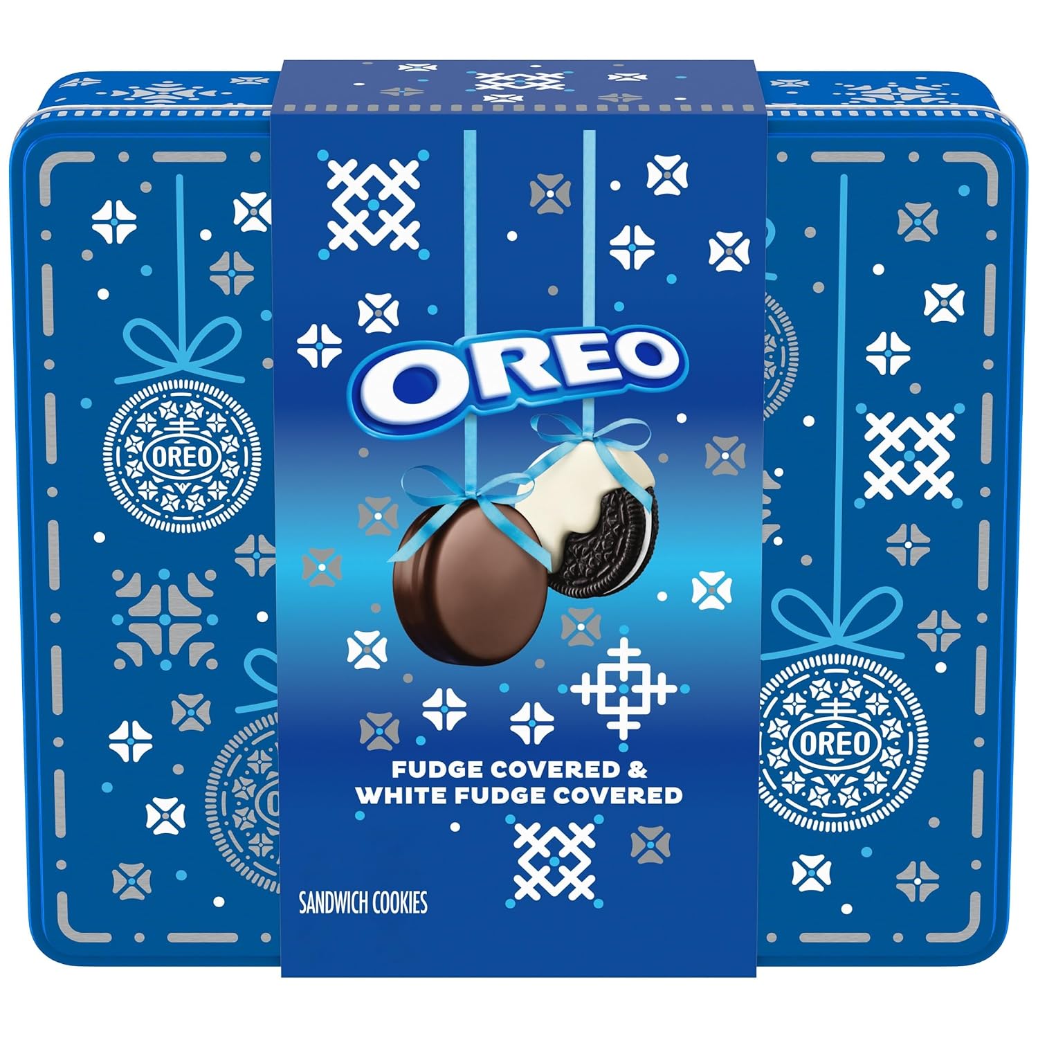 OREO Chocolate Fudge Covered Cookie Snacks, 224g, Holiday Cookies