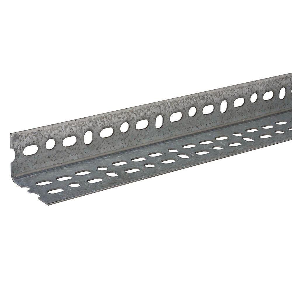 Paulin 2-1/4 x 1-1/2 x 72-inch Slotted Offset Steel Angle - Zinc