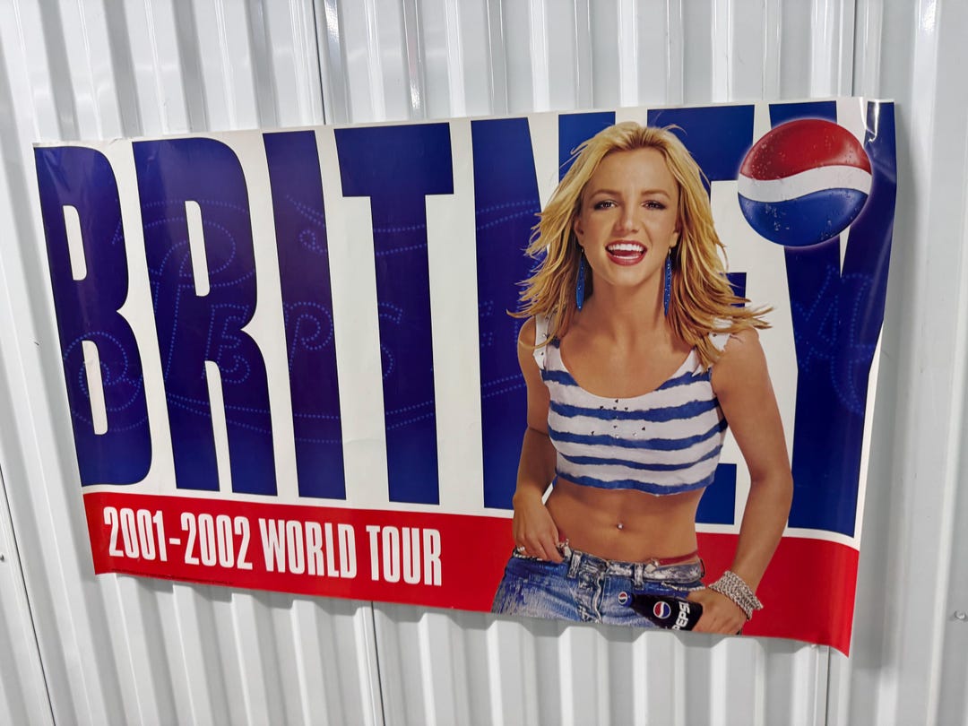 Britney Spears 2002 Pepsi Poster 17x22 Printed in Japan World Tour
